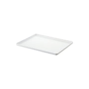 Yamazaki Tower Tray, Simple Tray With a Stepped Edge That Is Easy to Hold, Also Works as a Stylish Placemat, 40 x 30 cm, Dishwasher Safe, Heat Safe to 100 C, 40 x 30 x 2 cm and 620 g, White or Black