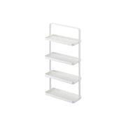 Yamazaki Tower Glasses and Accessory Tray 4 Tiers, Four-Tier Stand With a Carry Handle That Displays Glasses and Stores Watches and Small Accessories Together, 500 g Per Tier, 16.5 x 7 x 32.5 cm and 650 g, White or Black