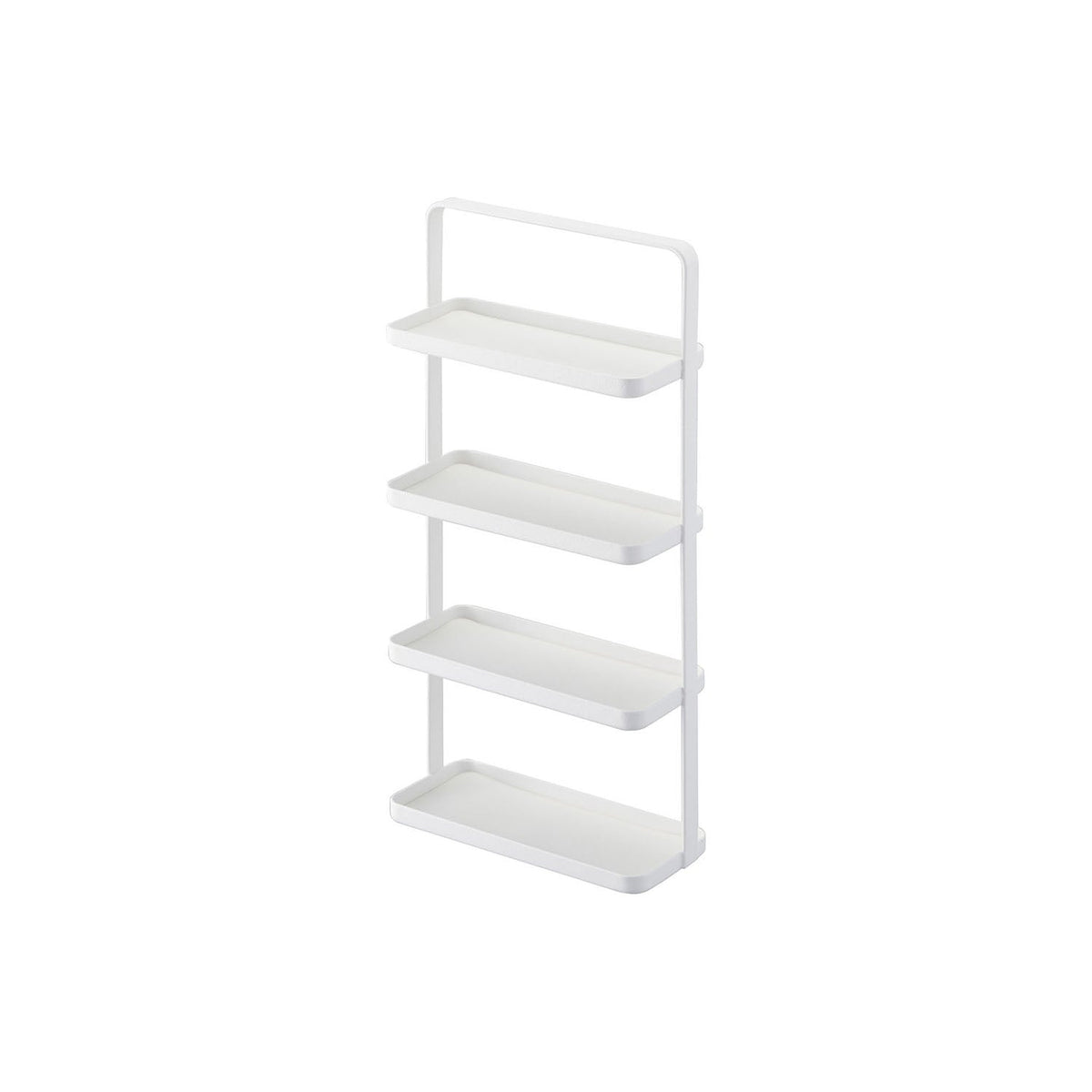 Yamazaki Tower Glasses and Accessory Tray 4 Tiers, Four-Tier Stand With a Carry Handle That Displays Glasses and Stores Watches and Small Accessories Together, 500 g Per Tier, 16.5 x 7 x 32.5 cm and 650 g, White or Black