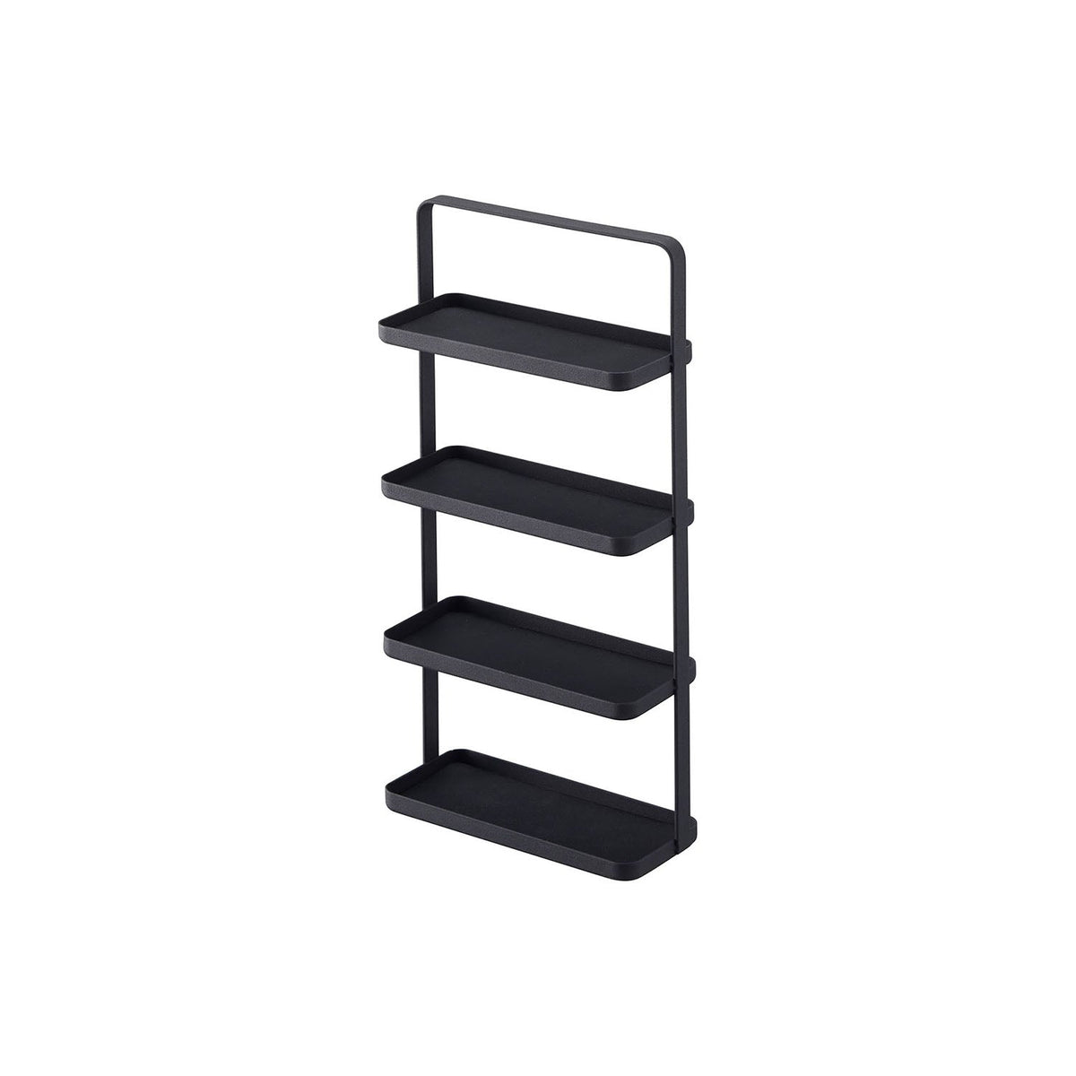Yamazaki Tower Glasses and Accessory Tray 4 Tiers, Four-Tier Stand With a Carry Handle That Displays Glasses and Stores Watches and Small Accessories Together, 500 g Per Tier, 16.5 x 7 x 32.5 cm and 650 g, White or Black