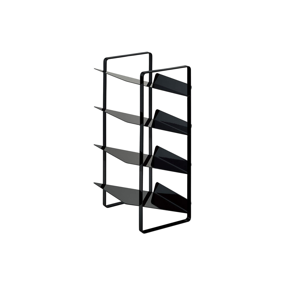 Yamazaki Tower Under-Sink Bottle Stocker 4 Tiers, Slim Four-Tier Stocker With Sloped Shelves That Hold Seasoning Bottles and Oils Neatly and Bring Them Out Easily, Eight 1 L Bottles, Holds 2 kg Per Shelf, 20 x 20.5 x 40 cm and 1800 g, White or Black