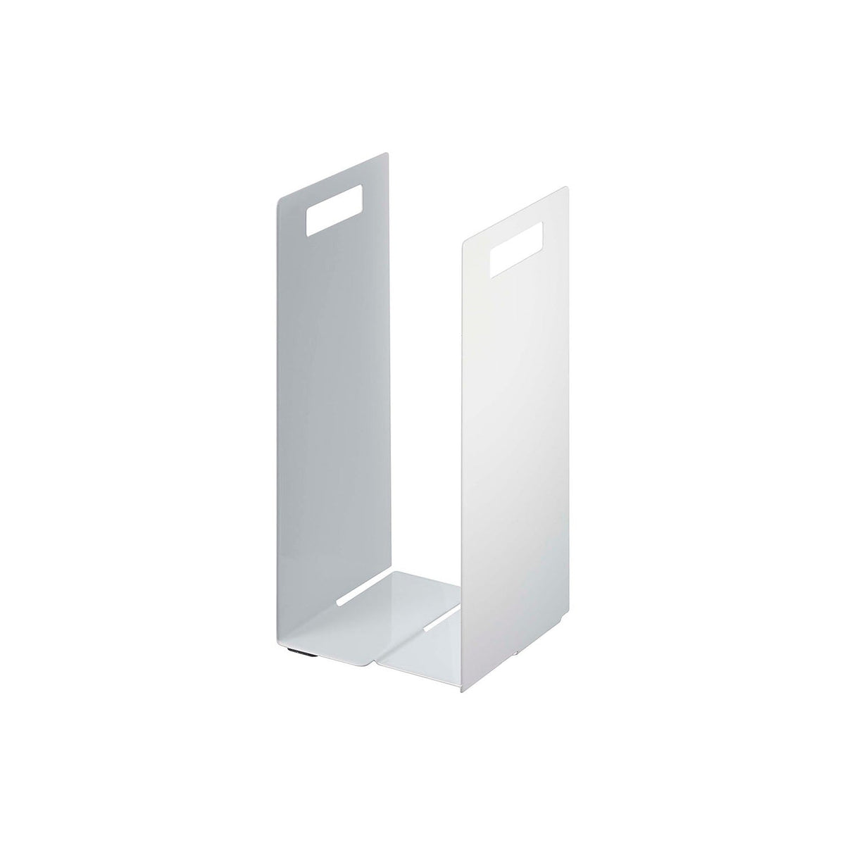 Yamazaki Tower Linking Towel Storage Rack Set of 2, Set of Two Racks You Join to Fit Rolled Face Towels or Bath Towels and Take One Out From the Top Without Disturbing the Others, 30 cm Tall, 14.5 x 14.5 x 30 cm each and 2000 g, White