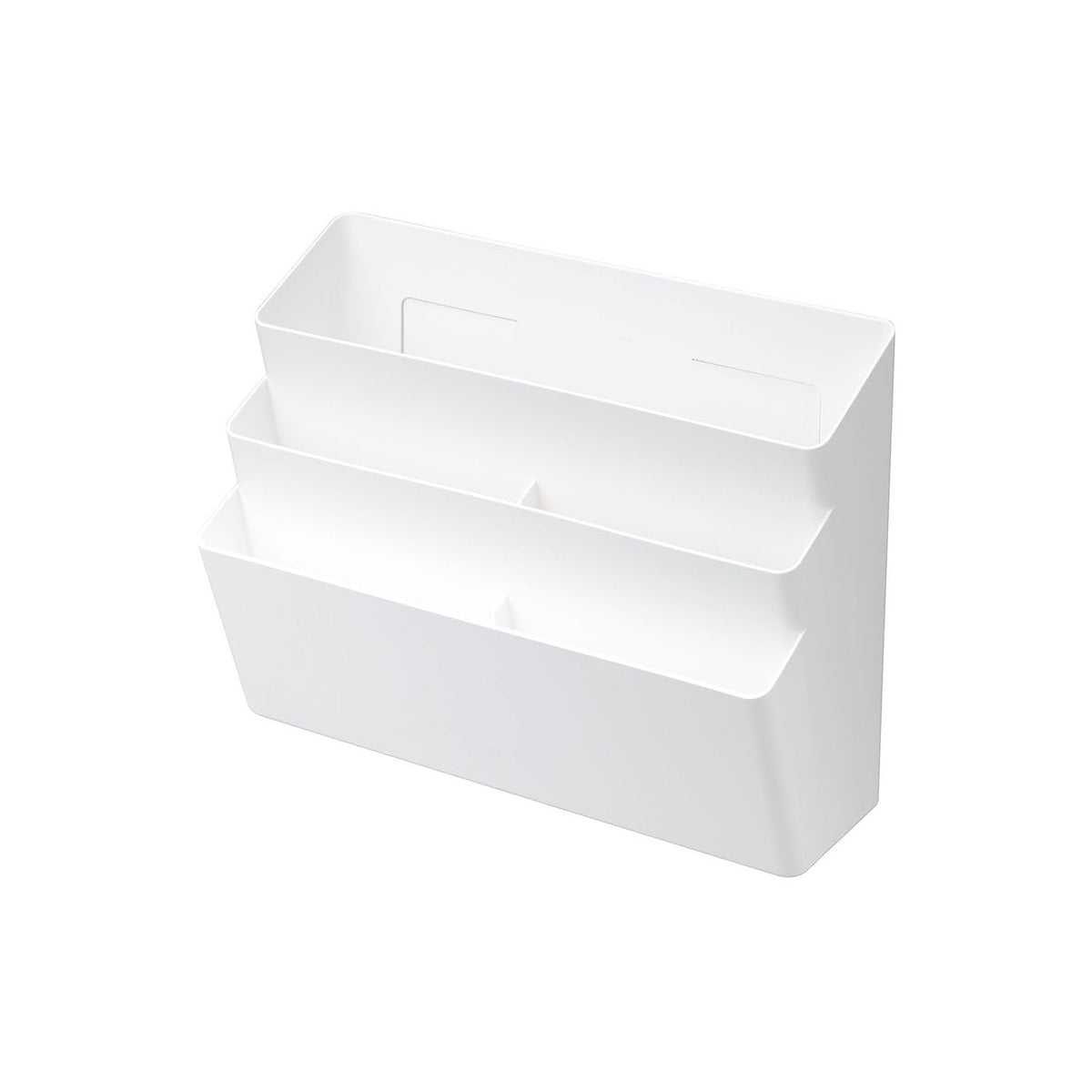Yamazaki Tower Magnetic Refrigerator Side Pockets 3 Tiers, Three-Tier Pocket Organizer That Sticks to a Refrigerator Side by Magnet and Holds Seasonings, Stationery, Bags and Recipe Books, Holds 2 kg, 32 x 13 x 24.5 cm and 950 g, White or Black
