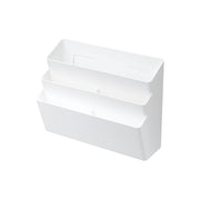 Yamazaki Tower Magnetic Refrigerator Side Pockets 3 Tiers, Three-Tier Pocket Organizer That Sticks to a Refrigerator Side by Magnet and Holds Seasonings, Stationery, Bags and Recipe Books, Holds 2 kg, 32 x 13 x 24.5 cm and 950 g, White or Black