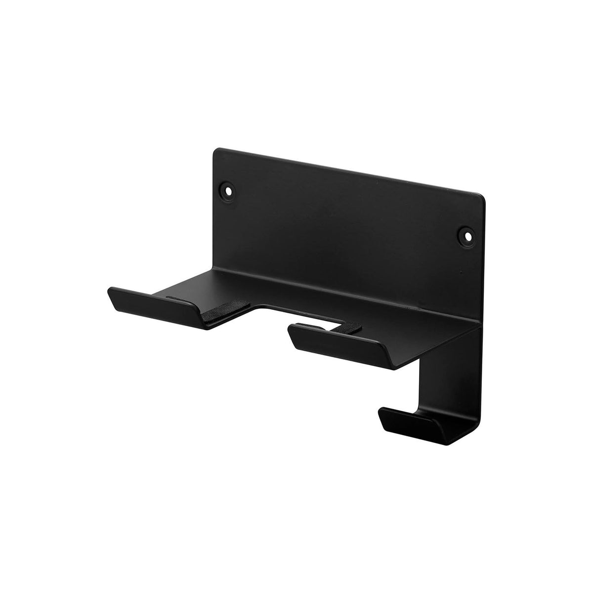 Yamazaki Tower Wall-Mounted Hair Dryer Holder, Wall Holder for a Hair Dryer in the Washroom Fixed With Plasterboard Pins, Cord Hooks Over a Hook, Small Dryers Fit Too, Holds 1.5 kg, 16 x 9.3 x 11.8 cm and 410 g, White or Black