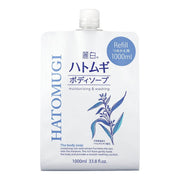 Hatomugi Body Soap Refill, Moisturising Body Wash with Coix Seed Extract and Dense Foam for Smooth Skin, Large 1,000 mL Refill Pouch