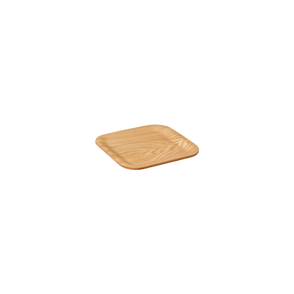 KINTO Synthetic Lacquerware Non-Slip Tray, Synthetic Lacquerware Non-Slip Tray In Willow, Hand wash only, not dishwasher safe, Made in China, 16 x 16 x 1.2 cm and 80 g, Willow