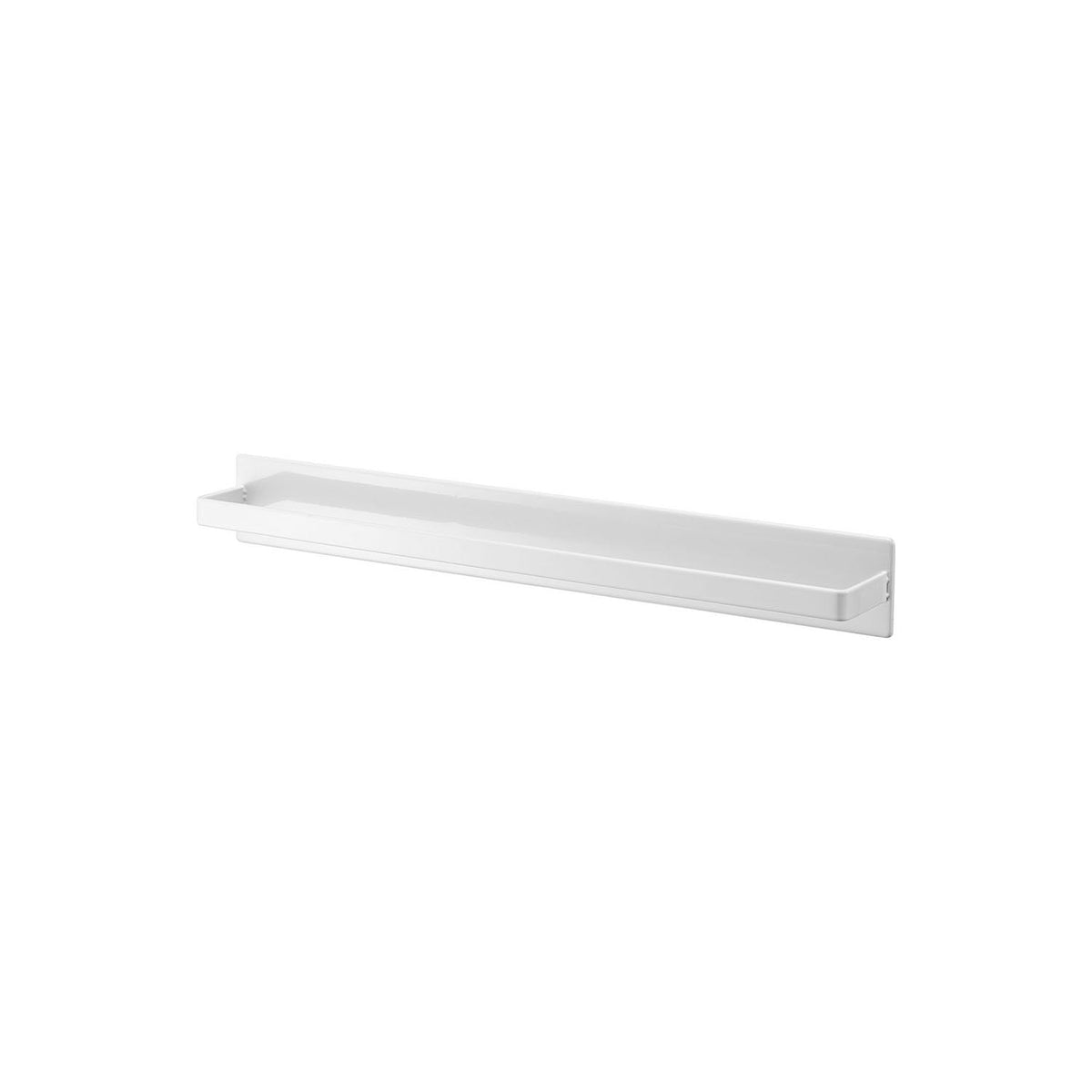 Yamazaki Tower Magnetic Bathroom Towel Hanger Wide, Holder That Sticks to a Steel Bathroom Wall by Magnet and Drains Water So Slime Stays Away, Holds 1 kg for the bar, 250 g per hook, 40 x 4.5 x 5 cm and 470 g, White or Black