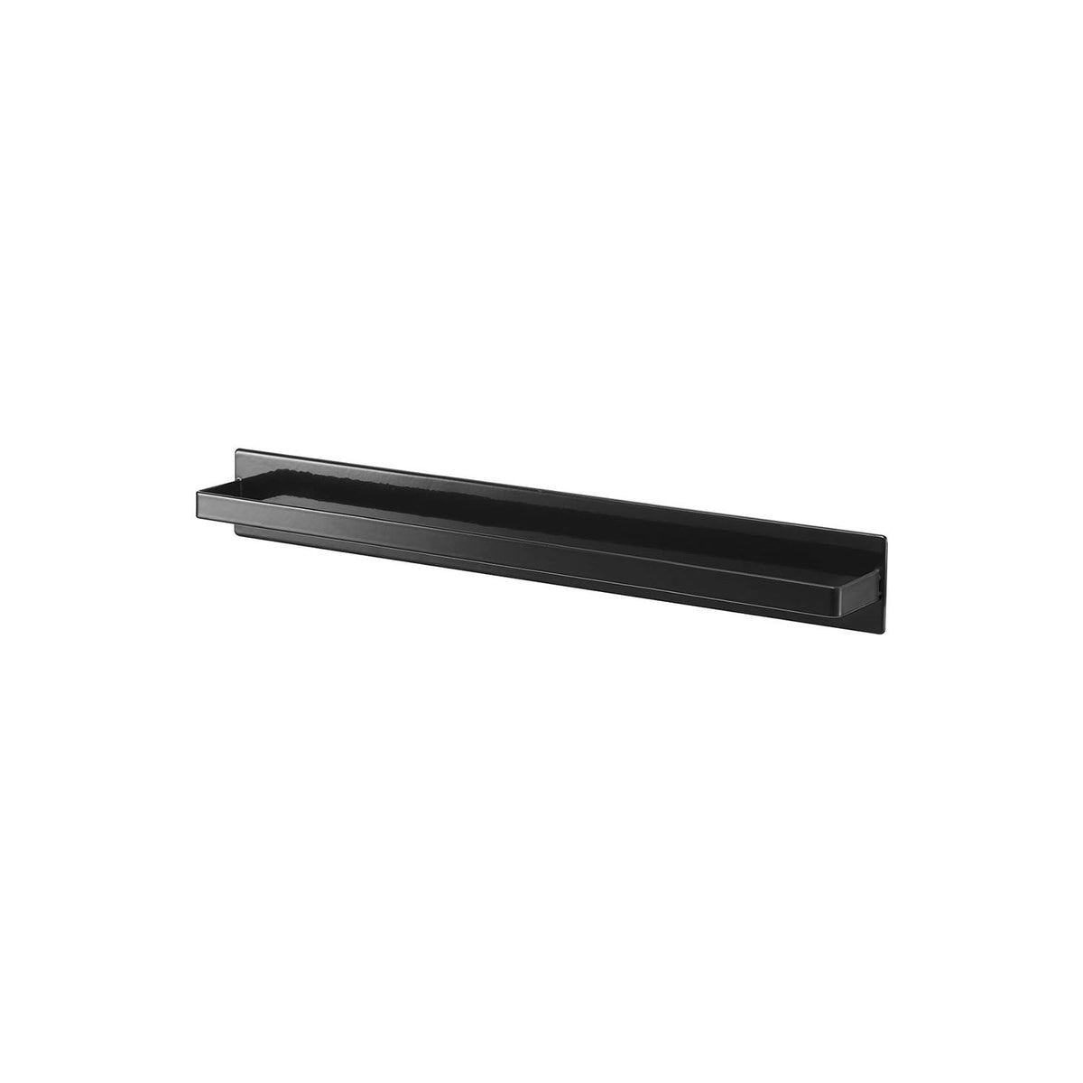 Yamazaki Tower Magnetic Bathroom Towel Hanger Wide, Holder That Sticks to a Steel Bathroom Wall by Magnet and Drains Water So Slime Stays Away, Holds 1 kg for the bar, 250 g per hook, 40 x 4.5 x 5 cm and 470 g, White or Black