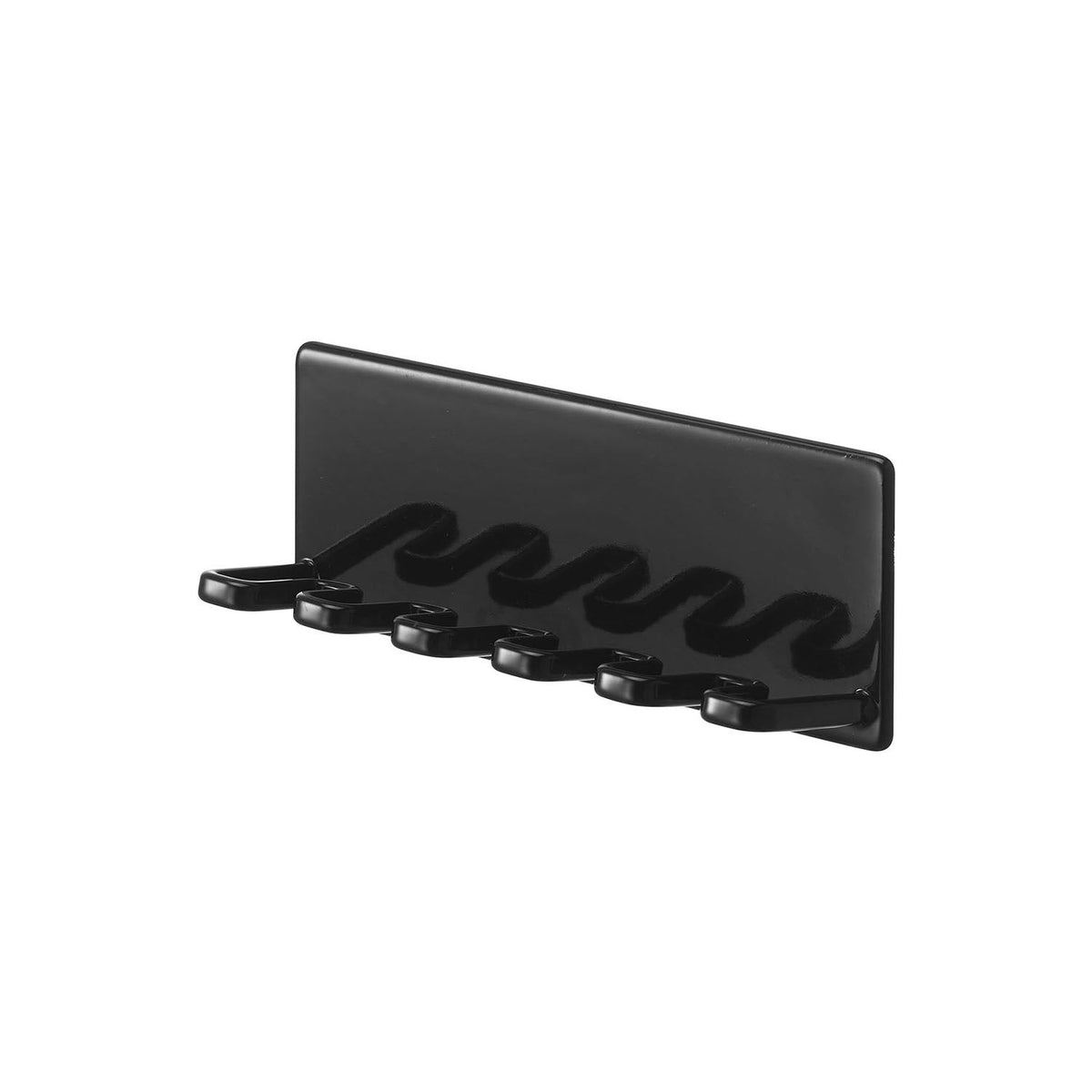 Yamazaki Tower Magnetic Bathroom Toothbrush Holder 5 Slots, Holder That Sticks to a Steel Bathroom Wall by Magnet and Drains Water So Slime Stays Away, Holds 250 g per holder, 13 x 3.5 x 5 cm and 130 g, White or Black
