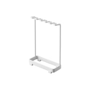 Yamazaki Tower Toothbrush Stand 5 Slots, Compact Stand for Five Toothbrushes up to 17 cm Long, Also Takes Spare Electric Toothbrush Heads and Shavers, 250 g Per Slot, Cushions Included, 12.5 x 5 x 18.5 cm and 190 g, White or Black