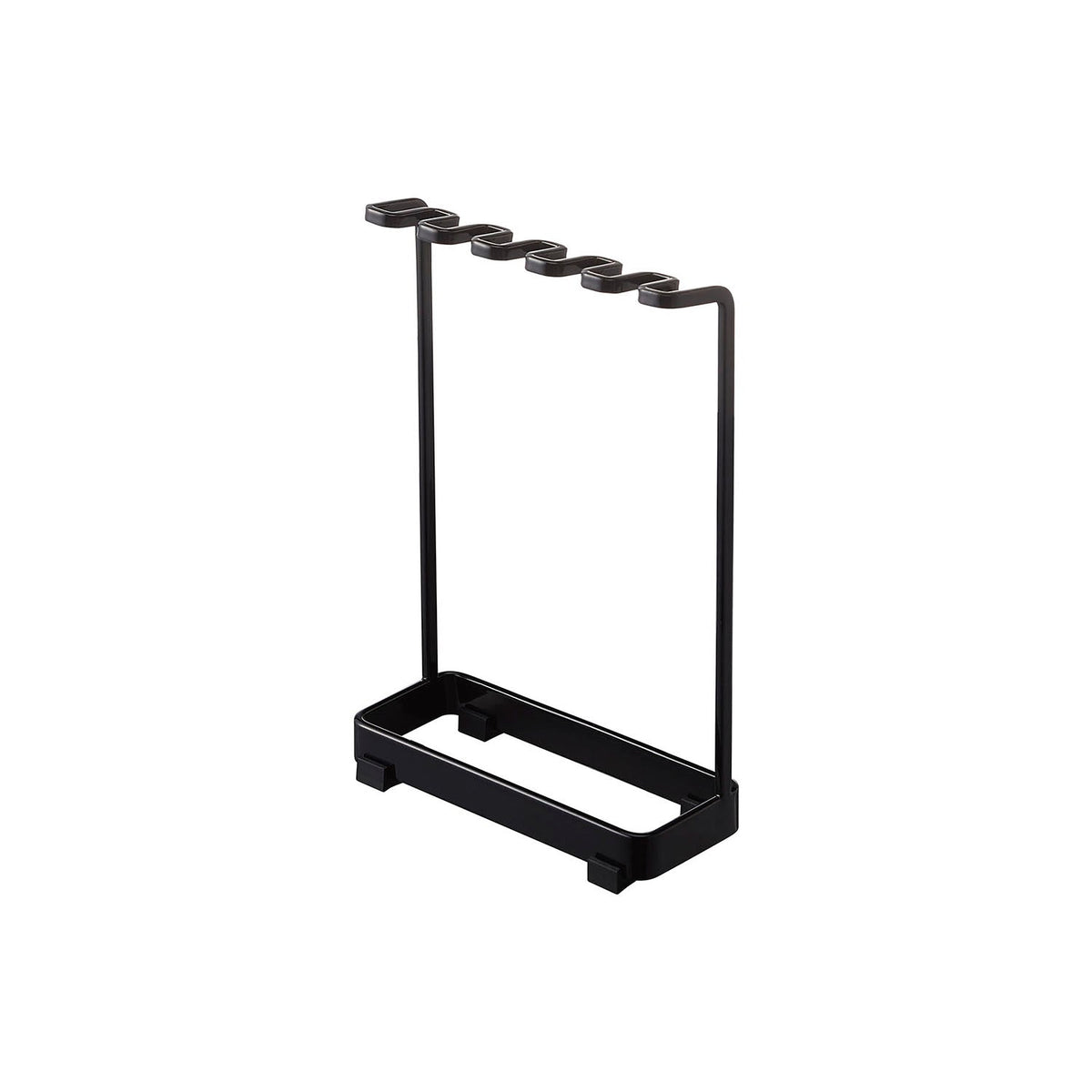 Yamazaki Tower Toothbrush Stand 5 Slots, Compact Stand for Five Toothbrushes up to 17 cm Long, Also Takes Spare Electric Toothbrush Heads and Shavers, 250 g Per Slot, Cushions Included, 12.5 x 5 x 18.5 cm and 190 g, White or Black