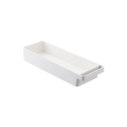 Yamazaki Tower Slim Glass and Mug Storage with Handle, Slim Long Box With a Handle for Glasses, Mugs, Cooking Tools, Jam, Tea and Seasonings in a Cupboard, Heat Safe to 100 C, 10.5 x 33 x 5.3 cm and 240 g, White or Black