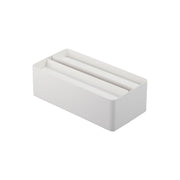 Yamazaki Tower Paper Towel Case with Lid, Heavy Steel Case With a Lid That Stays Down So You Can Pull One Paper Towel at a Time, Takes a Tissue Box as It Is, Up to 7 cm High, 26 x 13 x 8 cm and 1100 g, White or Black