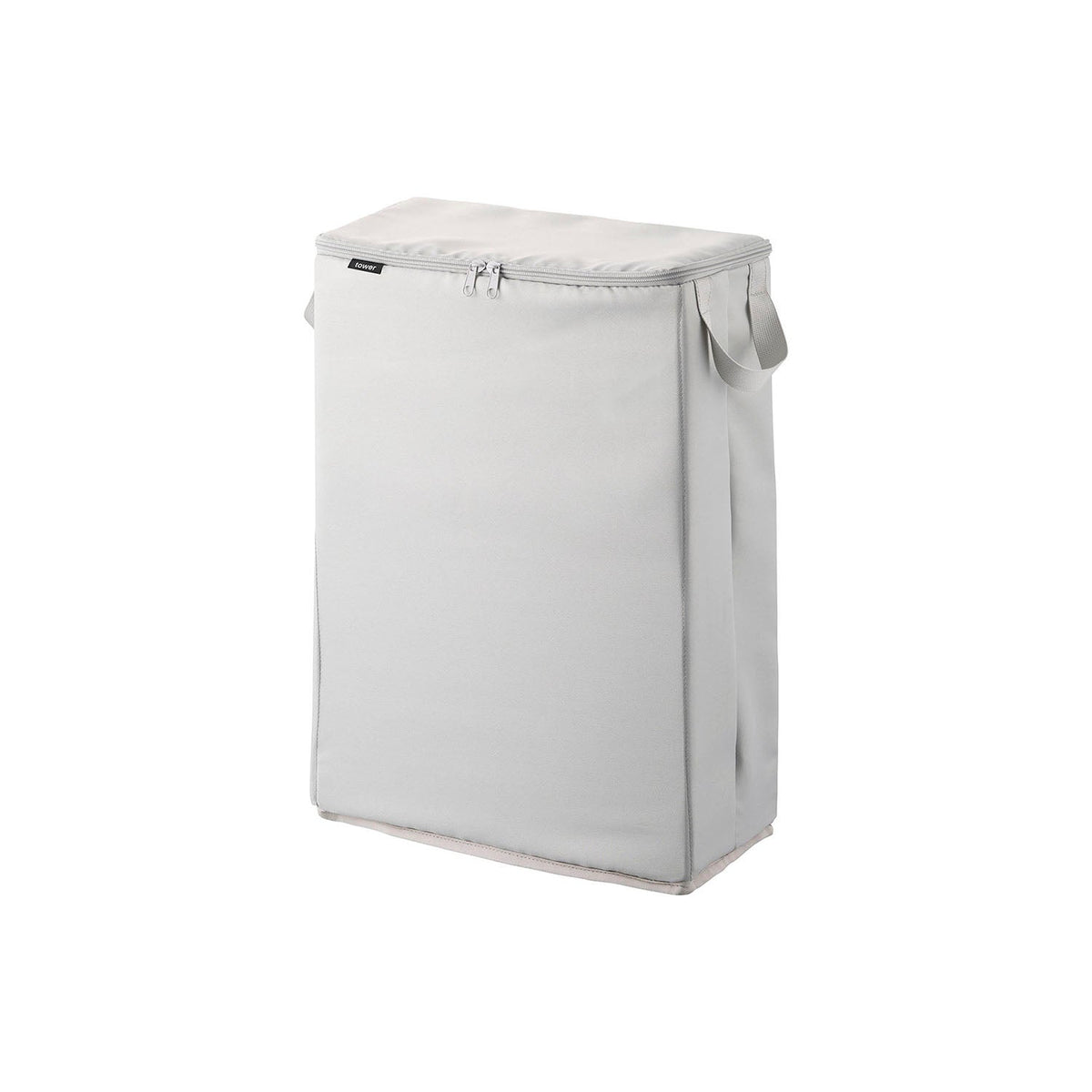 Yamazaki Tower Soft Storage Box for Packing Materials with Dividers, Tall Soft Box with Dividers that Stores Flat Shipping Bags, Boxes and Packing Supplies, 34 x 15.5 x 48 cm without handles and 630 g, Light Gray or Black