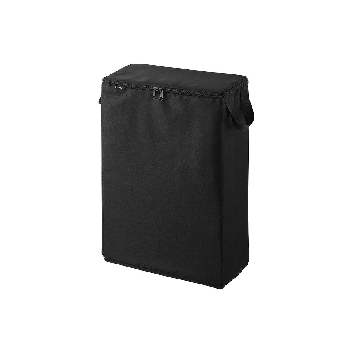 Yamazaki Tower Soft Storage Box for Packing Materials with Dividers, Tall Soft Box with Dividers that Stores Flat Shipping Bags, Boxes and Packing Supplies, 34 x 15.5 x 48 cm without handles and 630 g, Light Gray or Black