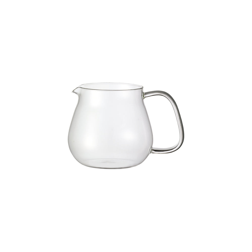 KINTO UNITEA Glass Teapot Jug 460 mL, Clear Heat-Resistant Glass Teapot Jug 460 mL, Jug Only Without Lid, Microwave and Dishwasher Safe, Handles a 150 Degrees C Temperature Difference, Made in China, 14 x 10.5 x 10 cm and 180 g, Clear