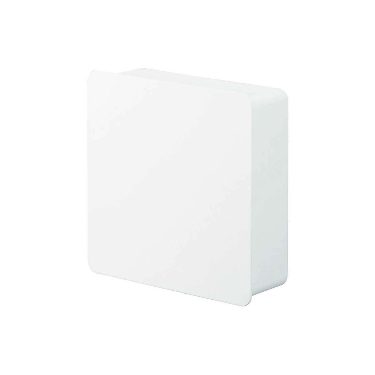 Yamazaki Tower Magnetic Key Hook Two Tiers with Door, Key Cabinet With a Door and Two Tiers of Hooks That Sticks to a Steel Door by Magnet or Screws to a Wall, Hides Keys, Holds 1 kg, 15.8 x 5.5 x 15.8 cm and 550 g, White or Black