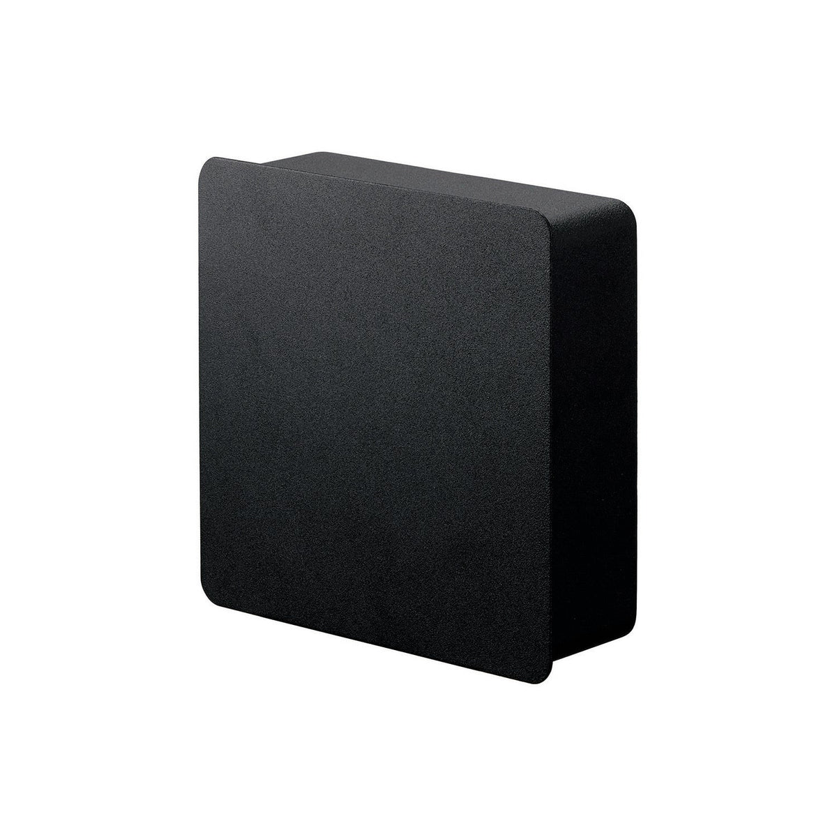 Yamazaki Tower Magnetic Key Hook Two Tiers with Door, Key Cabinet With a Door and Two Tiers of Hooks That Sticks to a Steel Door by Magnet or Screws to a Wall, Hides Keys, Holds 1 kg, 15.8 x 5.5 x 15.8 cm and 550 g, White or Black