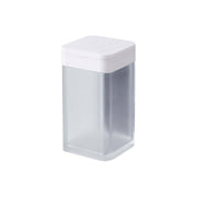 Yamazaki Tower Magnetic Flour and Spice Bottle, Magnetic Bottle for Flour and Spices With a One-Hand Sliding Lid and Two Pouring Holes for Different Grain Sizes, Comes Apart to Clean, 200 mL, 5.8 x 6 x 10.5 cm and 135 g, White or Black