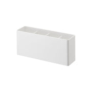 Yamazaki Tower Magnetic Storage Box Wide, Wide Box That Sticks to a Steel Wall by Magnet With Removable Dividers and Four Removable Hooks, Holds 3 kg, 24.5 x 7.2 x 10.5 cm and 420 g, White or Black