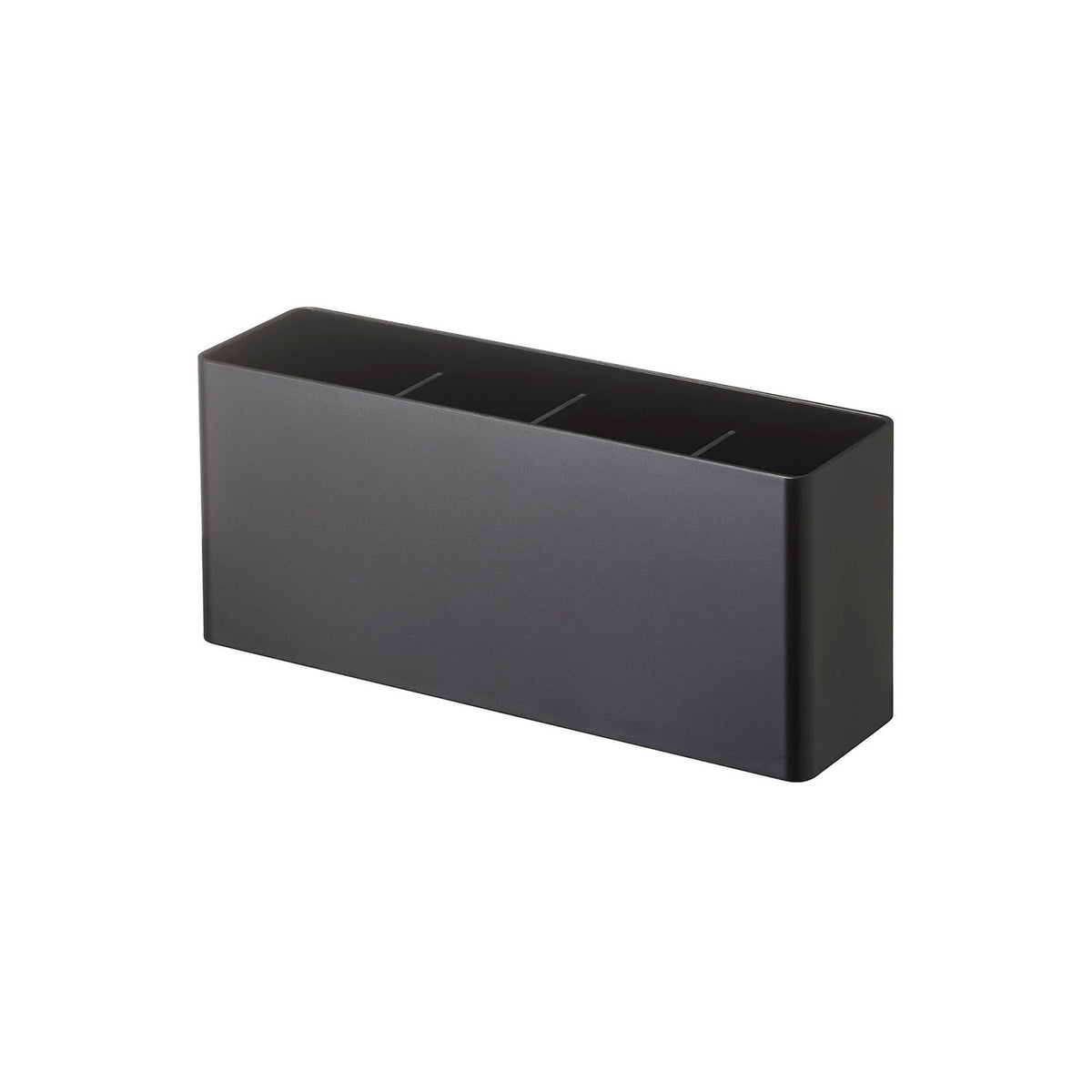 Yamazaki Tower Magnetic Storage Box Wide, Wide Box That Sticks to a Steel Wall by Magnet With Removable Dividers and Four Removable Hooks, Holds 3 kg, 24.5 x 7.2 x 10.5 cm and 420 g, White or Black