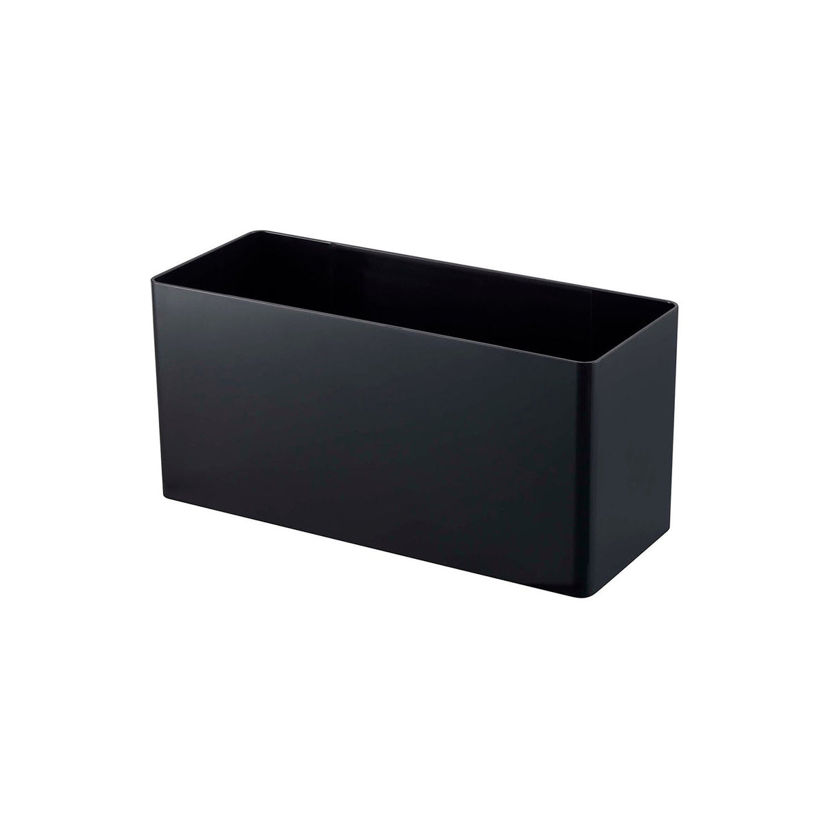Yamazaki Tower Magnetic Storage Basket, Large Basket That Sticks to a Steel Wall by Magnet With Four Removable Hooks for the Bathroom, Laundry or Desk, Holds 3 kg, 29.5 x 12 x 14 cm and 640 g, White or Black