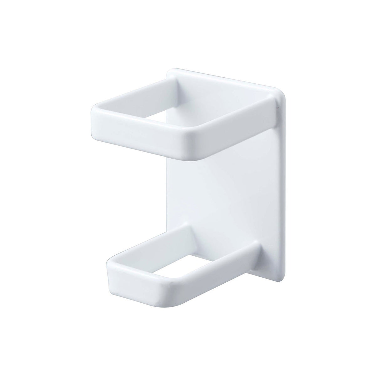 Yamazaki Tower Magnetic Bathroom Electric Shaver Holder, Holder That Sticks to a Steel Bathroom Wall by Magnet and Drains Water So Slime Stays Away, Holds 500 g, 6 x 6 x 8 cm and 135 g, White
