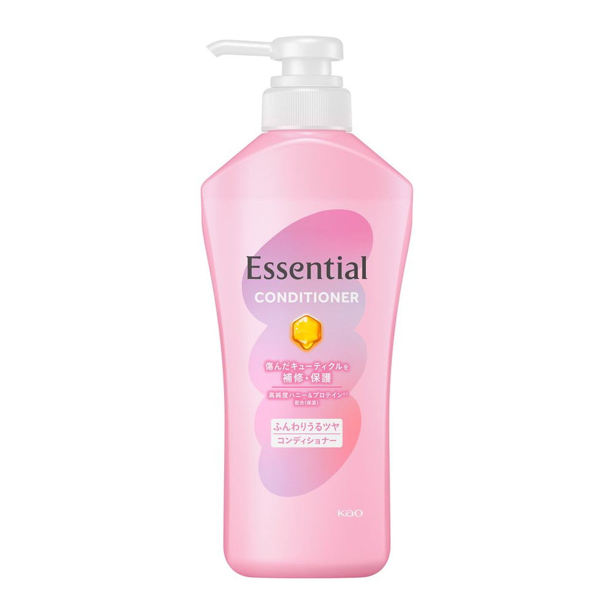 Essential Funwari Uru-Tsuya Conditioner Pump, Honey and Protein Conditioner That Repairs and Protects Damaged Cuticles for Soft, Glossy Hair, 450 mL