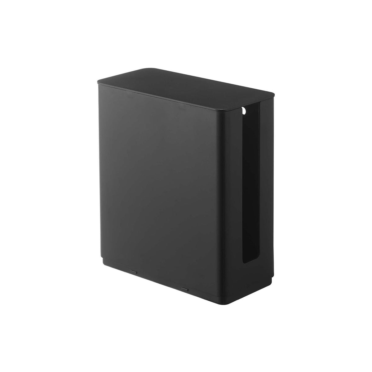 Yamazaki Smart Stackable Slim Lidded Router Case, Slim Lidded Case for a Modem or Router with a Bracket for Fixing Behind a TV, Stackable, 9.7 x 20.2 x 22.2 cm and 450 g, White or Black