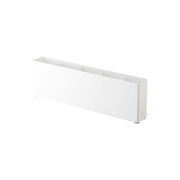Yamazaki Tower Wide Under-Sink Rack with Dividers, Wide Narrow Rack With Four Magnetic Dividers You Place Anywhere for Wrap, Poly Bag Boxes, Kitchen Tools and Chopping Boards in the Tight Space Under the Sink, 40 x 5.7 x 12.2 cm and 1300 g, White