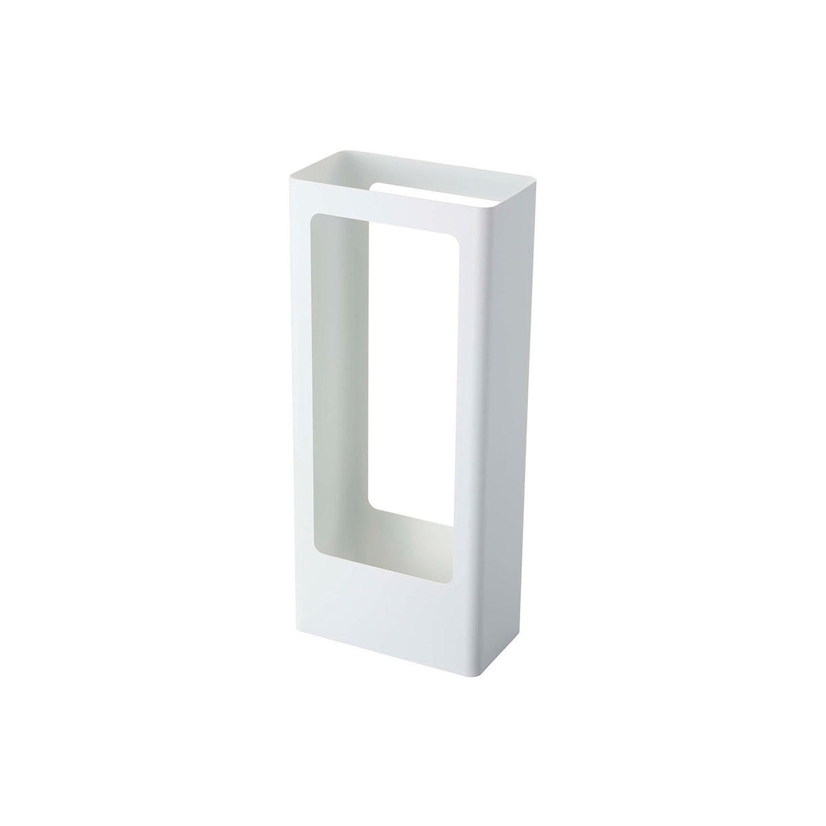 Yamazaki Tower Slim Umbrella Stand, Slim 50 cm Steel Umbrella Stand That Stays Steady for Eight Umbrellas and Has a Removable Water Tray for Easy Care, 12 cm Deep, 22 x 12 x 50 cm and 2200 g, White or Black
