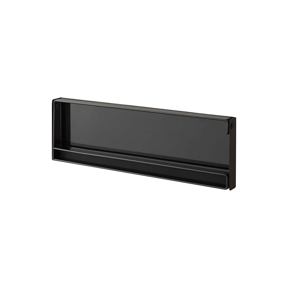 Yamazaki Tower One-Hand Cut Magnetic Kitchen Paper Holder, Magnetic Holder With a Silicone Stopper That Catches the Paper so You Can Tear a Sheet With One Hand, Takes Rolls up to 15 cm Across, Holds 500 g, 30.5 x 2.5 x 9.5 cm and 760 g, White or Black