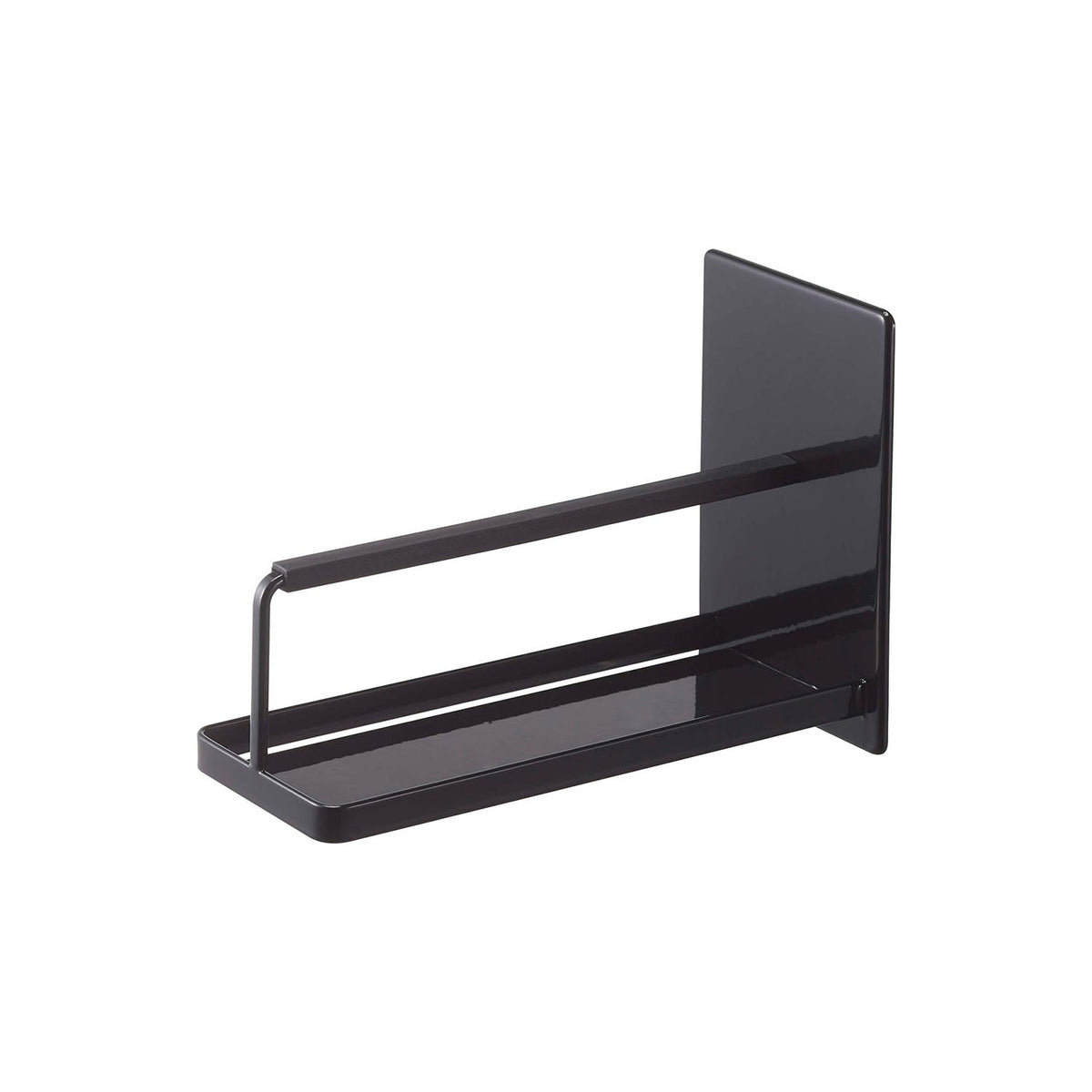 Yamazaki Tower Magnetic Bathroom Smartphone Stand, Stand That Sticks to a Steel Bathroom Wall by Magnet and Holds a Smartphone up to 16.5 cm Facing Forward, Silicone Cushion Steadies It, 500 g, 8 x 17 x 12 cm and 300 g, White or Black