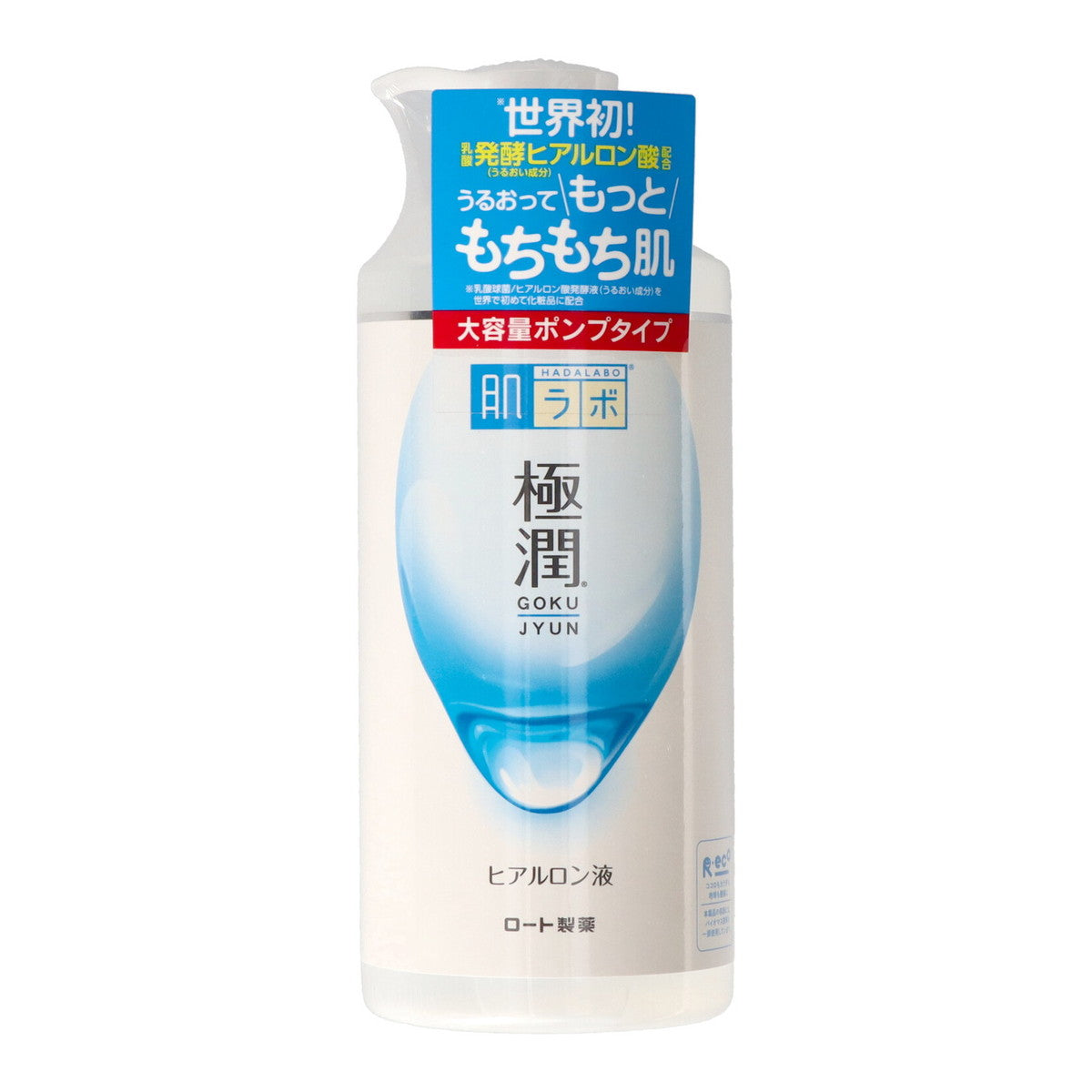 ROHTO Hada Labo Gokujyun Hyaluronic Acid Lotion, 400 mL Large Pump Bottle