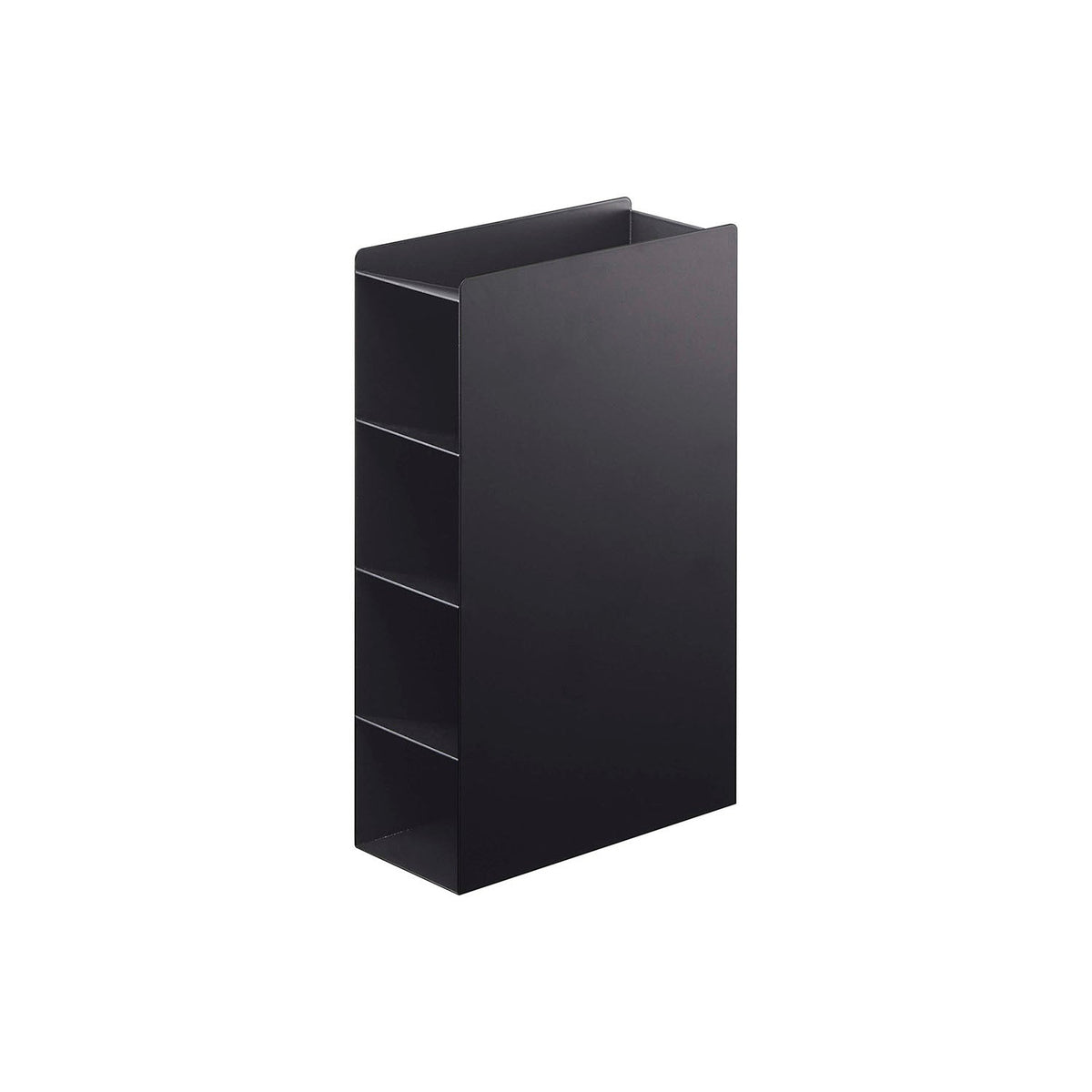 Yamazaki Tower Four-Tier Wrap Stand, Slim Four-Tier Stand With Slanted Shelves for Wrap, Foil and Baking Paper Boxes That Slides Into a Gap Beside the Microwave, 500 g Per Tier, 8 x 18 x 29.5 cm and 1700 g, White or Black