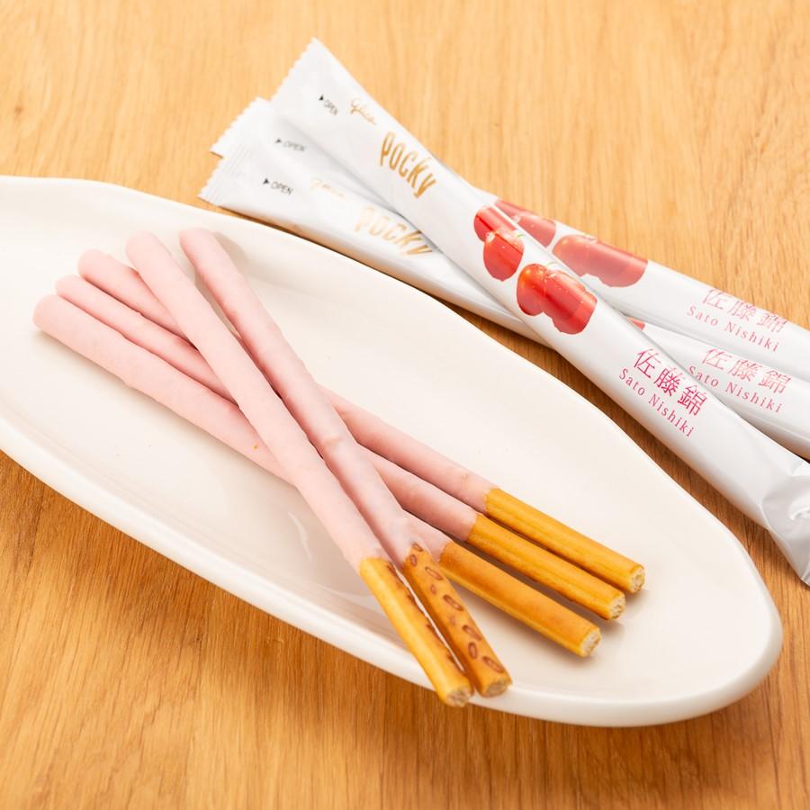 Glico Pocky Sato Nishiki Cherry Biscuit Sticks, Tohoku Limited, 13 Bags