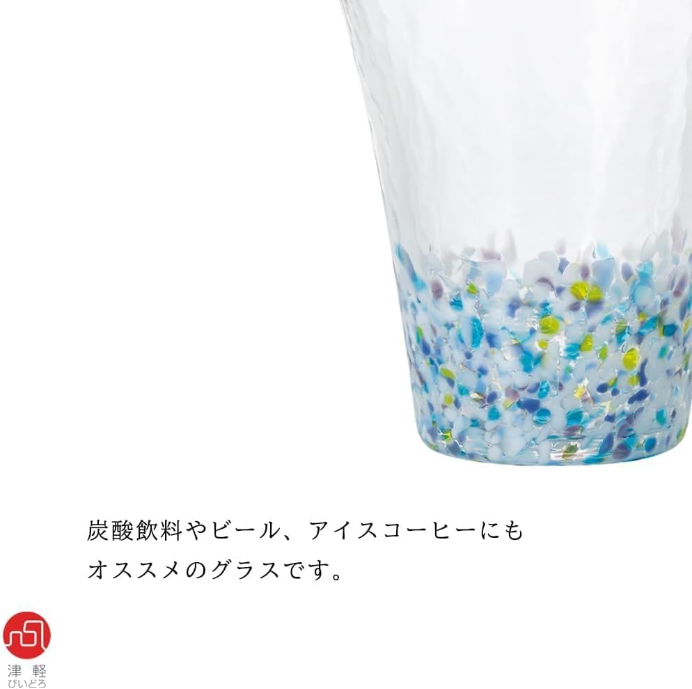 ADERIA Tsugaru Vidro Nihon no Iro Fukei Yuki no Akari Glass Tumbler 300 ml