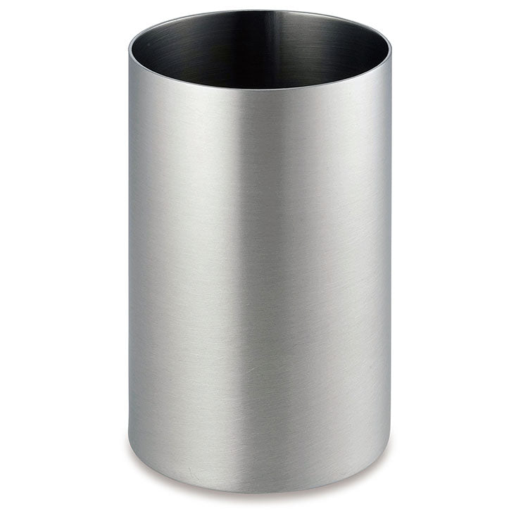 GraSUS Cutlery Stand, Stainless Cutlery Stand With a Low Centre of Gravity That Stays Put When You Pull a Spoon Out, Simple Refined Design, 6 cm Across and 9.5 cm Tall, 164 g, Made in Japan in Tsubame-Sanjo, 6 x 6 x 9.5 cm and 164 g, Stainless