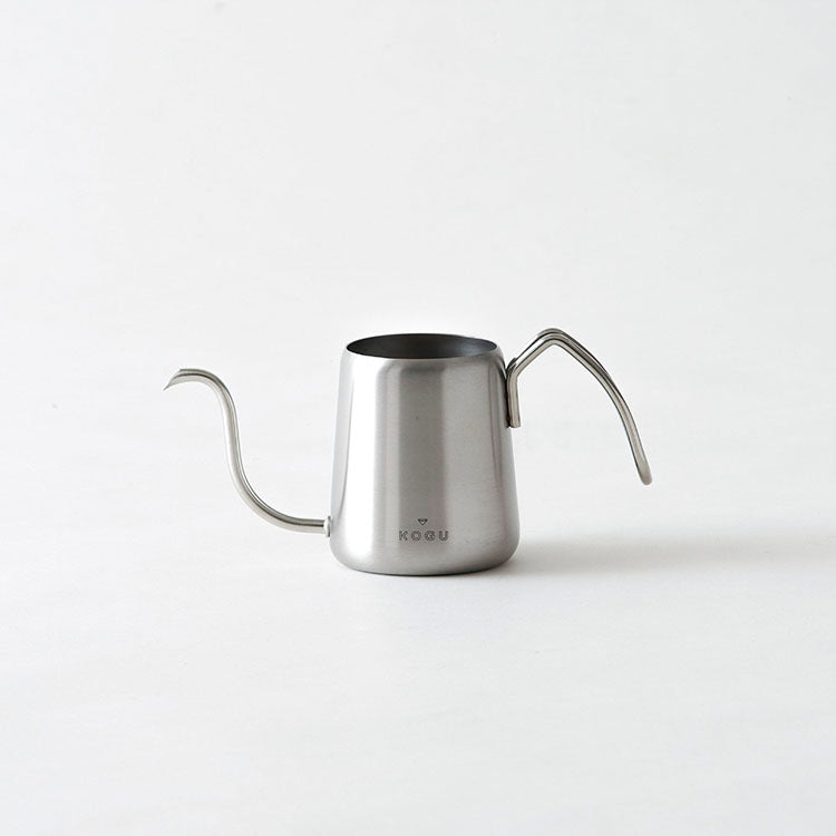 GraSUS One Drip Pot Pro for 1-2 Cups, Small 300 mL Drip Pot With a Fine S-Shaped Spout That Pours Almost Straight Down and Cools Boiling Water to Drip Temperature, Not for Gas or Induction, Made in Japan, 21 x 8.2 x 9.8 cm and 175 g, Stainless