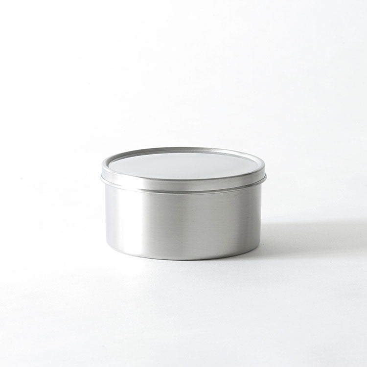 GraSUS Stacking Tin 14 cm, Stainless 14 cm Stacking Tin With a Drop-On Lid for Tea Bags or Sweets That Is Rust-Resistant and Stacks, 1.1 L, Made in Japan in Tsubame-Sanjo, 15 x 15 x 7.5 cm and 275 g, Stainless