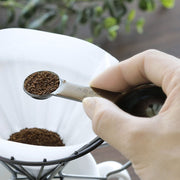 GraSUS Black Two-Cup Measure, Black Double-Ended Coffee Measure That Doses 8 g and 1 g So You Can Tune Each Brew, Made From One Thick Steel Sheet That Does Not Bend, Colour Formed on the Steel, Made in Japan, 11 x 4.6 x 2.1 cm and 46 g, Black