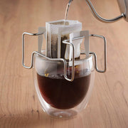 GraSUS Drip Bag Stand, Small Stainless Stand That Lifts a Drip Bag Above the Coffee So It Does Not Sit in the Cup, Fits Cups 7 to 8.5 cm Across, 36 g, Dishwasher Safe, Made in Japan, 10.5 x 6.5 x 5.3 cm and 36 g, Stainless