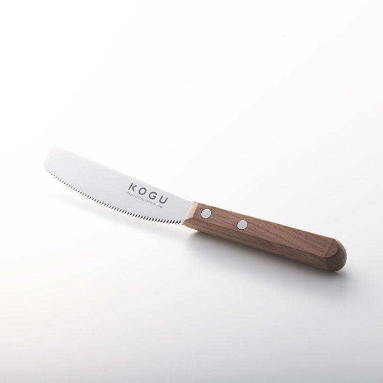 GraSUS Spatula Knife, Serrated, Walnut Handle