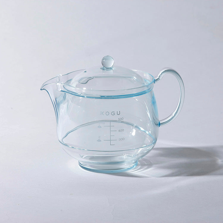 GraSUS Shatter-Resistant Teapot 500 mL, Clear Teapot That Looks Like Glass but Is Light and Hard to Break With a Locking Lid and Clip-On Leaf Mesh, 500 mL, Microwave and Dishwasher Safe, Made in Japan, 17 x 12 x 13.5 cm and 220 g, Clear