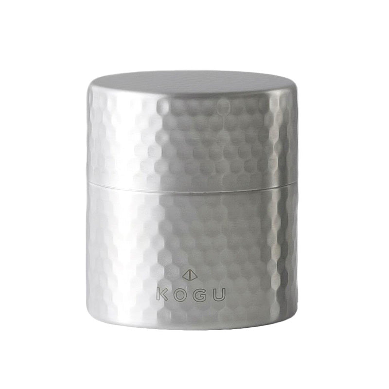 GraSUS Tea Canister Small, Small Stainless Tea Canister That Blocks Light and Closes Tightly to Keep Leaves Fresh Longer, Holds About 100 g of Sencha, Smooth Lid Joint, Dishwasher Safe, Made in Japan, 7 x 7 x 7.7 cm and 155 g, Stainless