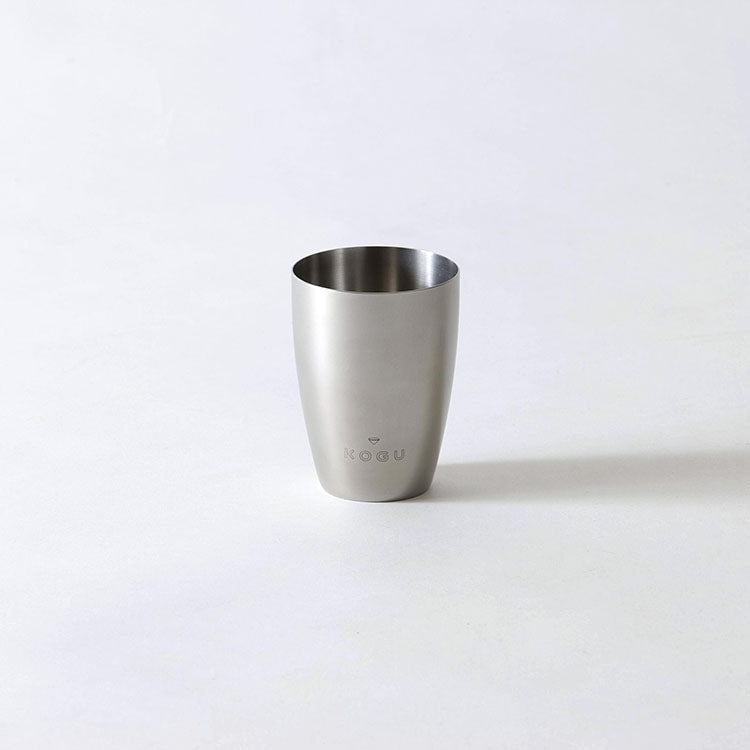 GraSUS Bean Cup 250 mL, Stainless 250 mL Cup That Sits Under a Coffee Grinder to Catch the Grounds and Tips Easily Into a Dripper, Will Not Chip or Crack, Matte Finish, Dishwasher Safe, Made in Japan, 6.7 x 6.7 x 9 cm and 75 g, Stainless