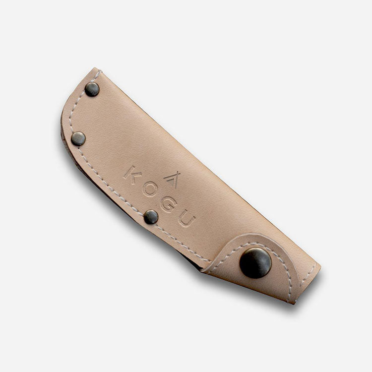 GraSUS Spatula Knife Cover, Button-Closure Cover for the Spatula Knife That Stops the Blade Slipping Out, 3.5 x 12 x 1.5 cm, 7 g, Made in Japan, 3.5 x 12 x 1.5 cm and 7 g, Tan