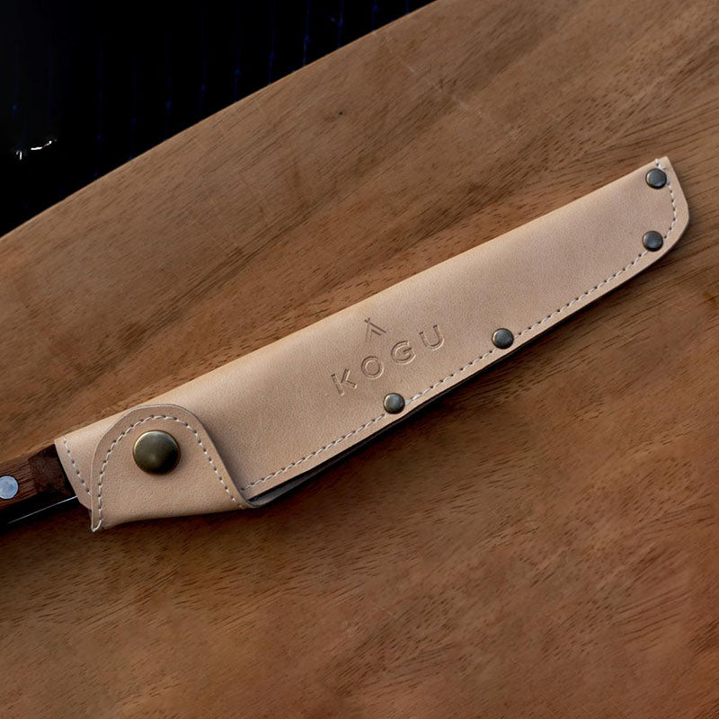 GraSUS Hot Sandwich Knife Cover, Button-Closure Cover for the Hot Sandwich Knife That Stops the Blade Slipping Out, 4.5 x 18.8 x 2 cm, 12 g, Made in Japan, 4.5 x 18.8 x 2 cm and 12 g, Tan