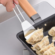 GraSUS Slim Turner, Slim 18-8 Stainless Turner That Flips and Scoops in Skillets and Small Pans, Blade Angled to Press Bacon, Sturdy Enough for Outdoor Use, 26.5 cm Long, Made in Japan, 5 x 26.5 x 3 cm and 55 g, Stainless